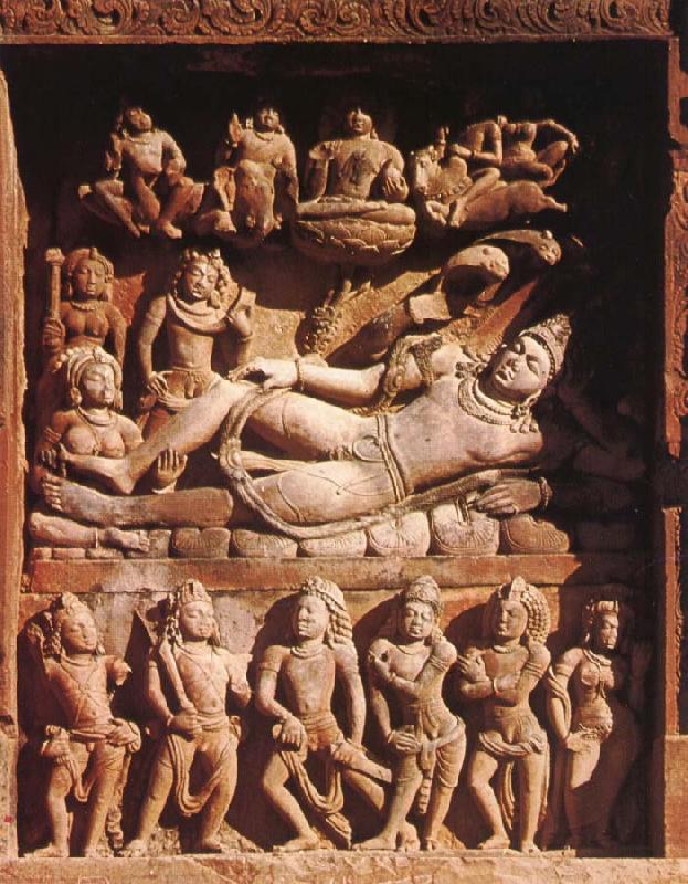 unknow artist Vishnu op Ananta,Vishnu-tempel,Deogarh oil painting image